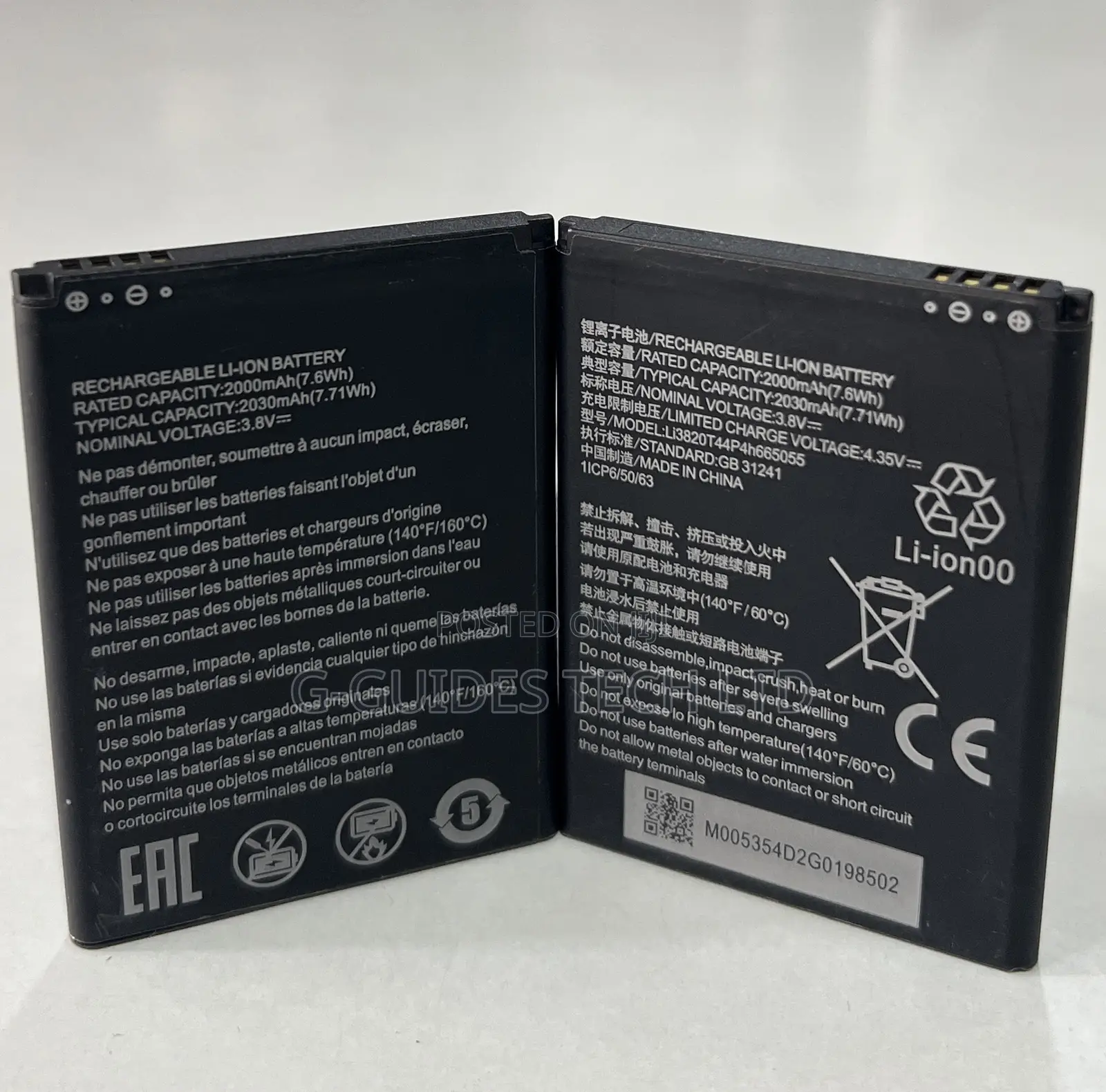 ZTE 3.8V 2000mah Rechargeable LI-ION Battery
