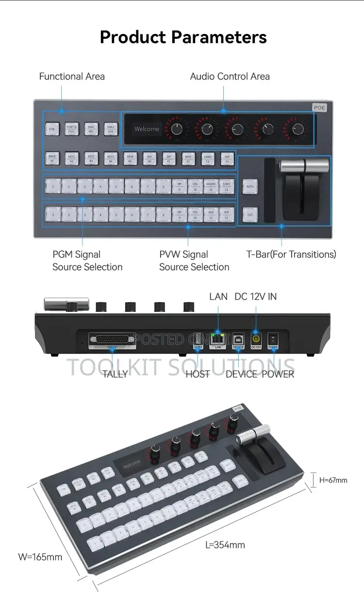 Switchboard Control Panel For Atem Switcher/Vmix/Obs Softwar