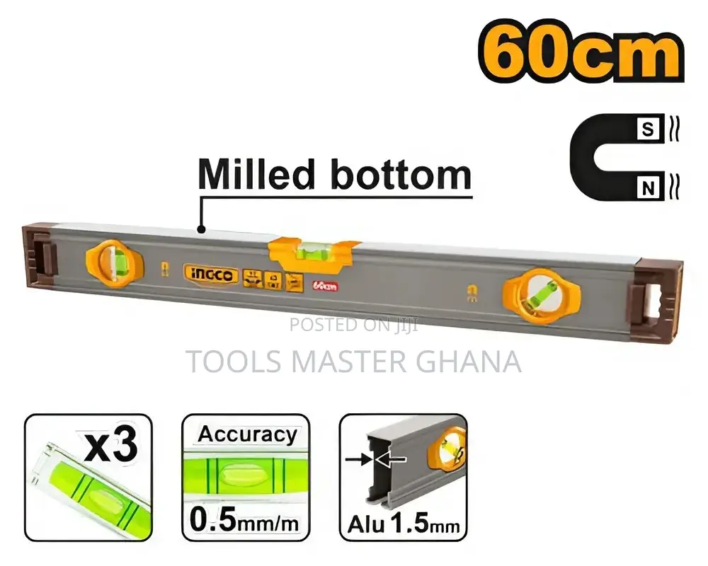 Spirit Level With Powerful Magnets - Hsl38060m