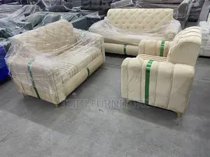 Quality Sofa Set With Gold Leg