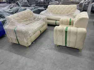 Quality Sofa Set With Gold Leg