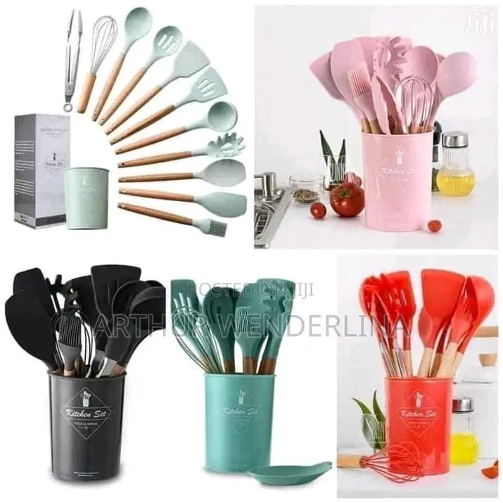 Silicon Kitchen Spoon Set for Cooking