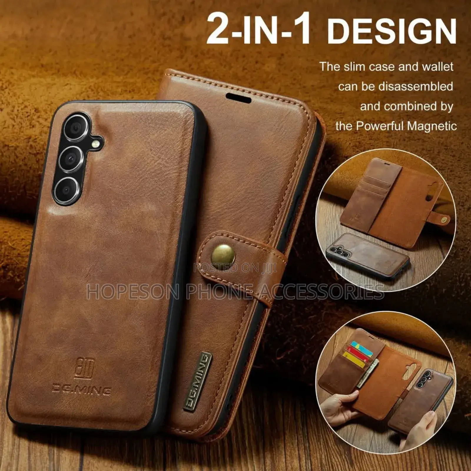 Samsung (2in1) Detachable Flip Leather Cases With Wallet