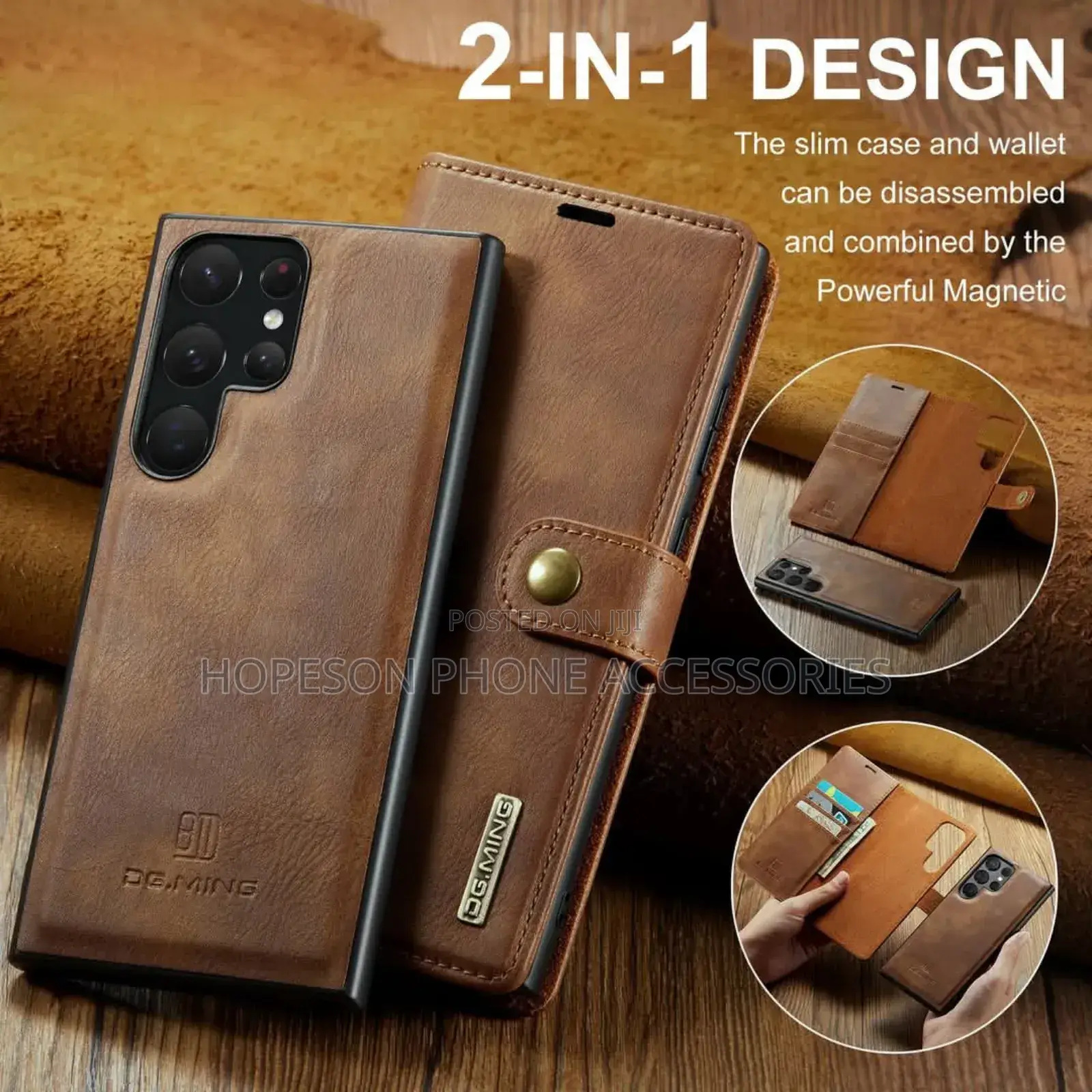 Samsung (2in1) Detachable Flip Leather Cases With Wallet