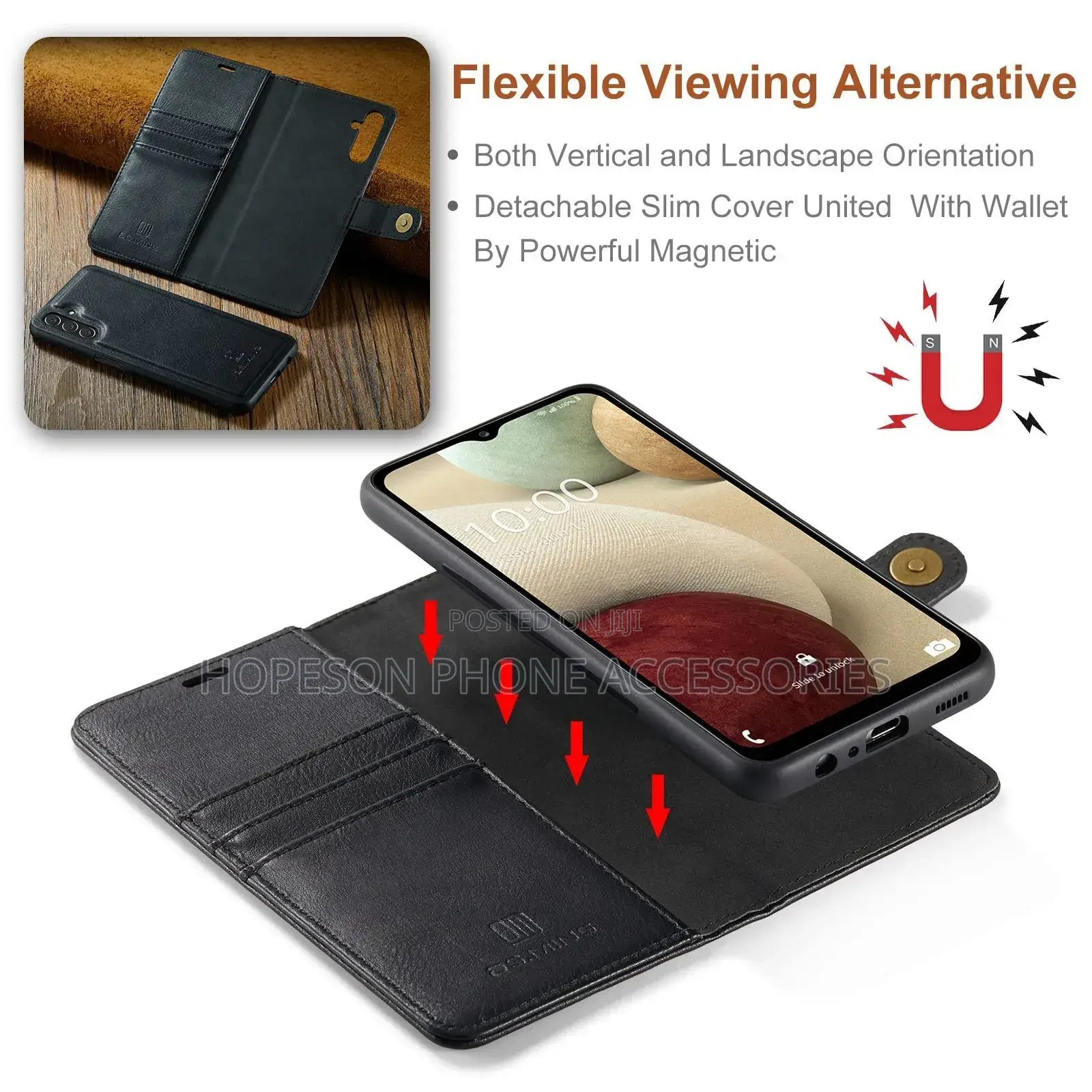 Samsung (2in1) Detachable Flip Leather Cases With Wallet