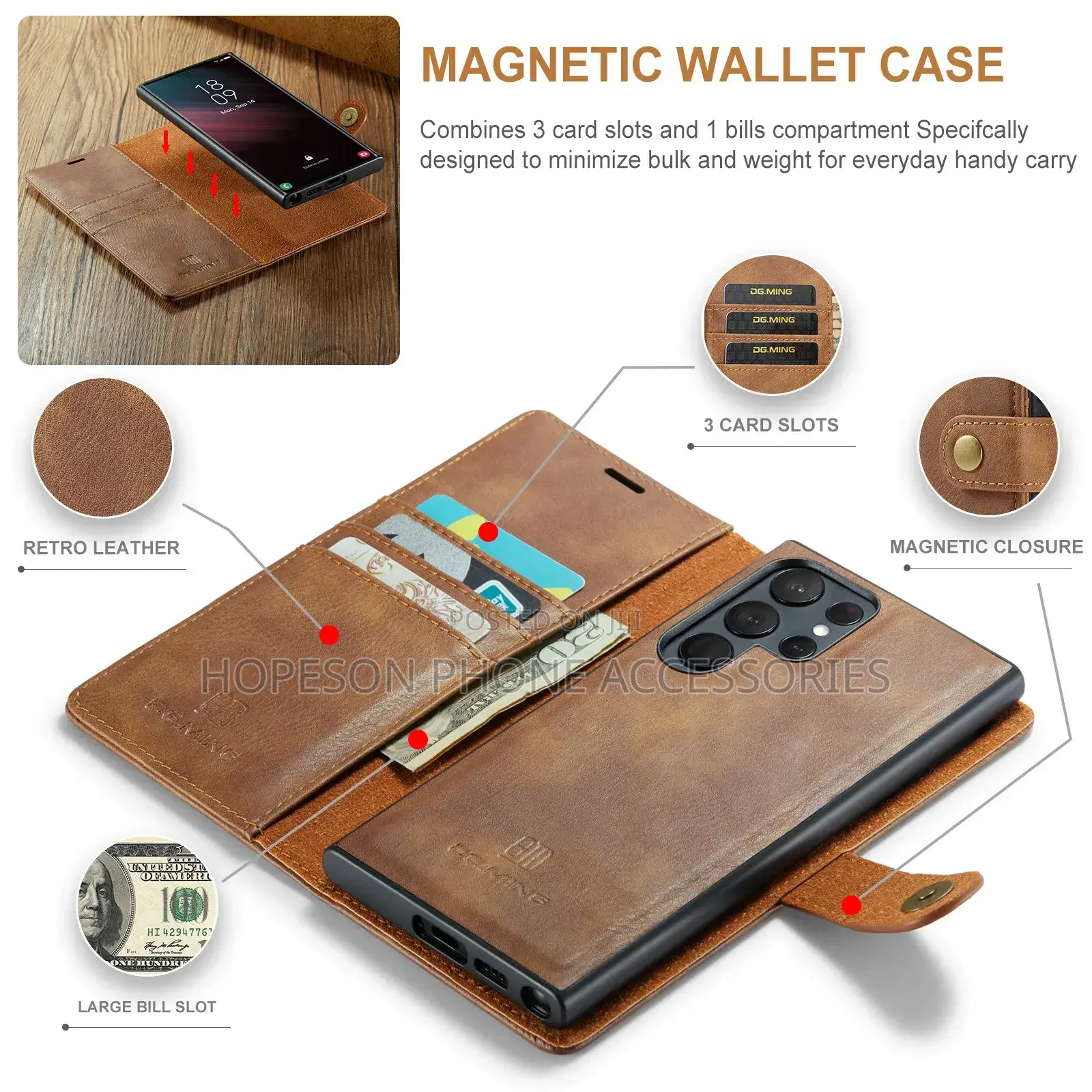 Samsung (2in1) Detachable Flip Leather Cases With Wallet