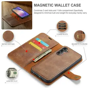 Samsung (2in1) Detachable Flip Leather Cases With Wallet