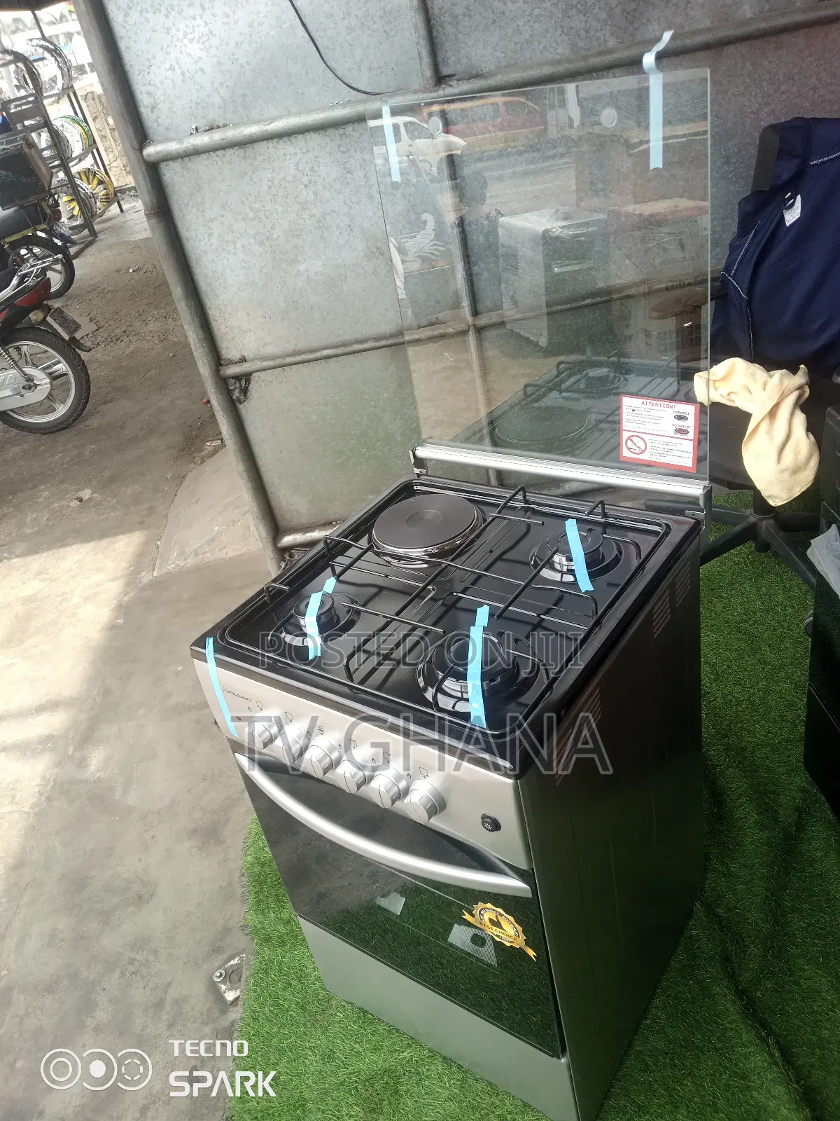 Gray Electric Volcano Gas Burner Gas Burner