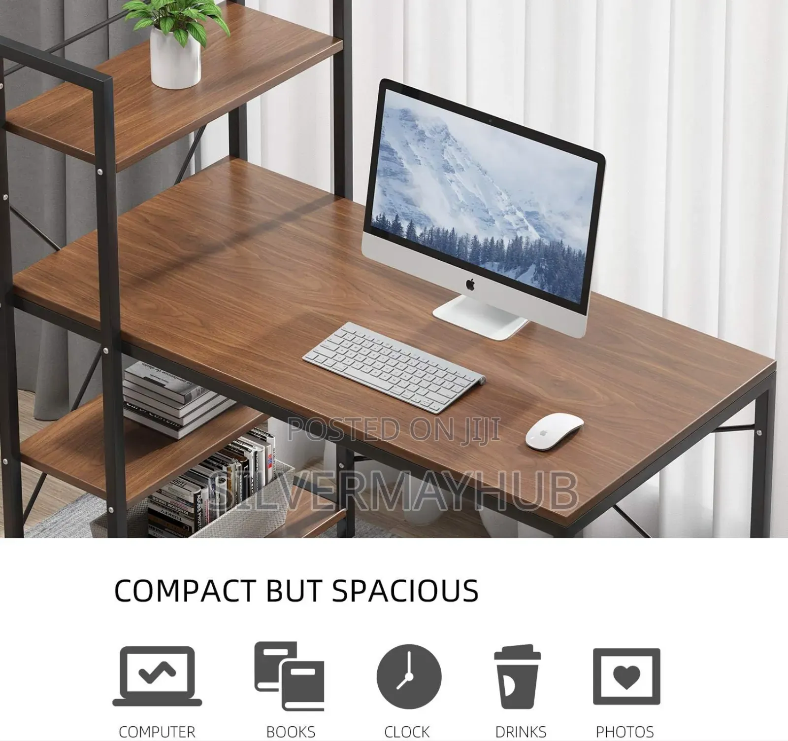 Computer Desk With Book Shelves
