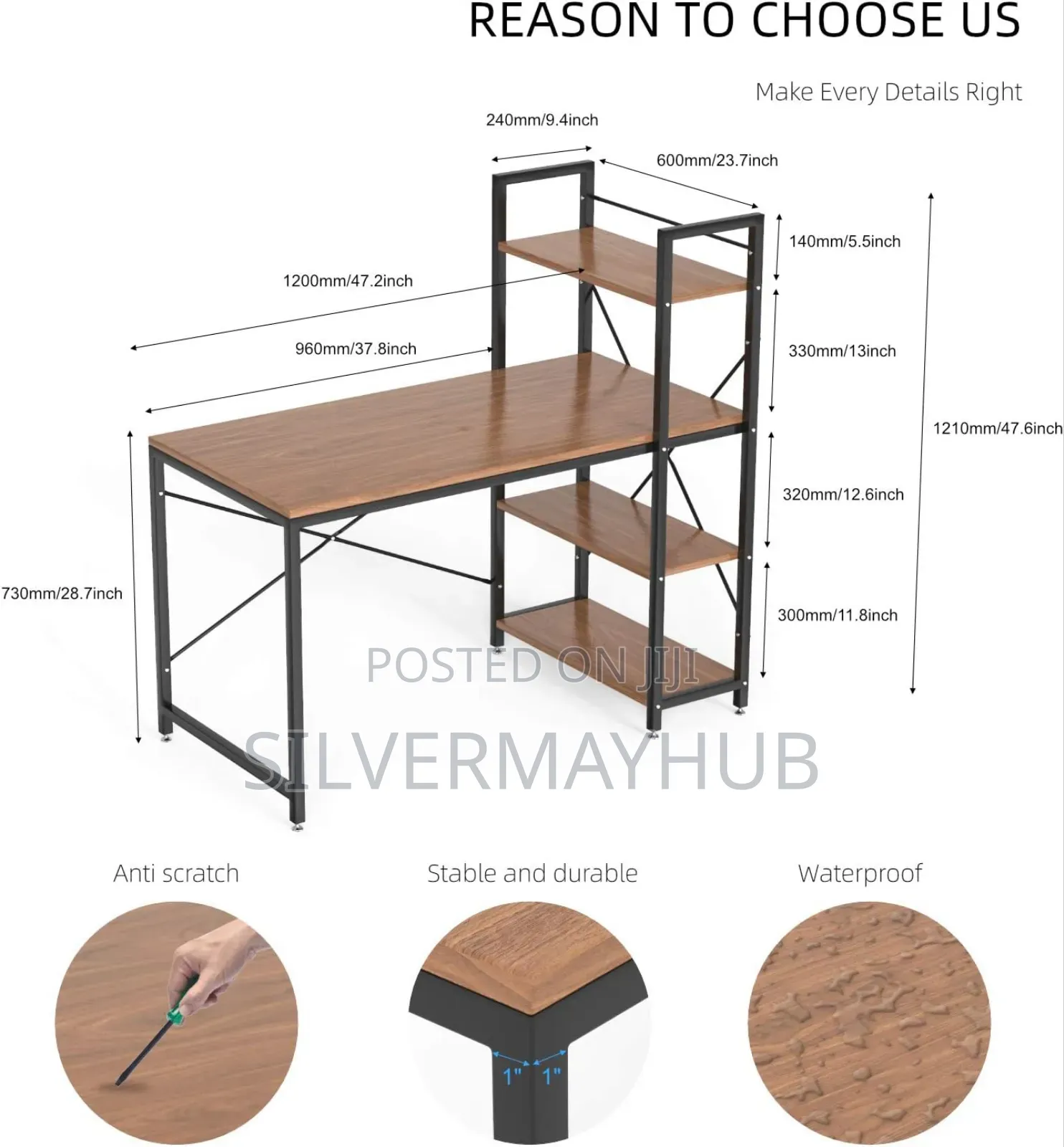 Computer Desk With Book Shelves