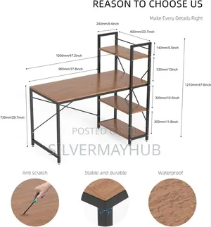 Computer Desk With Book Shelves
