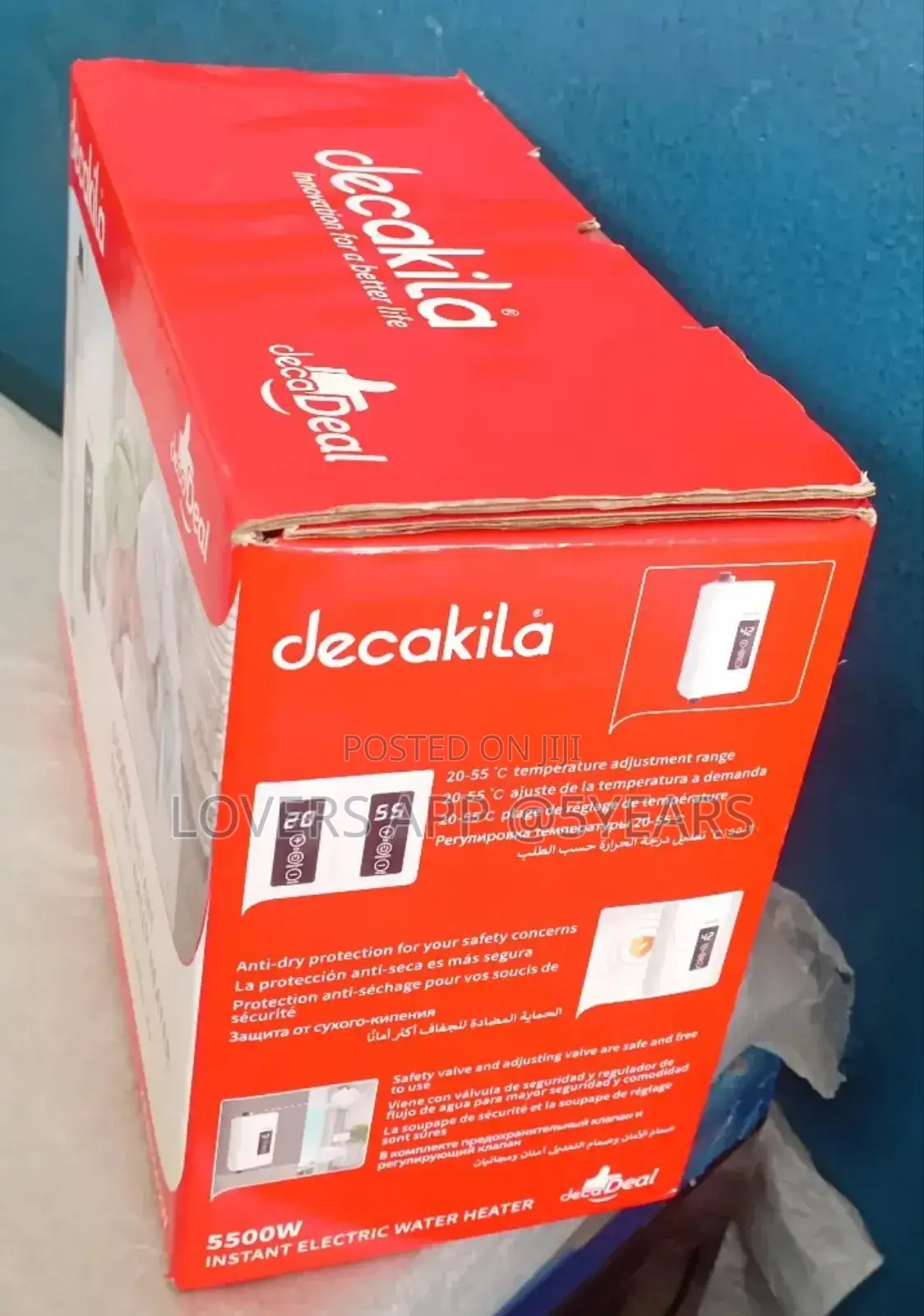 Flexible Instant Water Heater 5500W Decakila Water Heater
