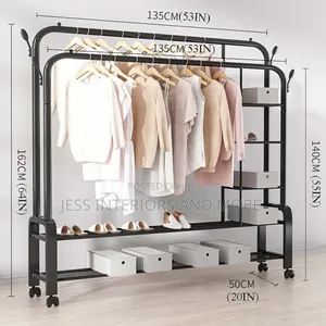 Clothes Rack With Shelves