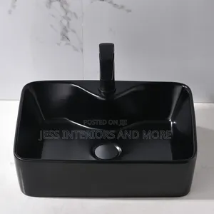 Black Porcelain Ceramic Modern Basin