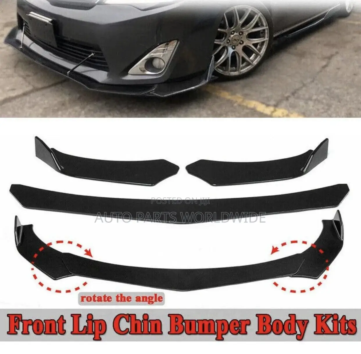Universal Carbon/Glossy Black Bumper Lips All Cars