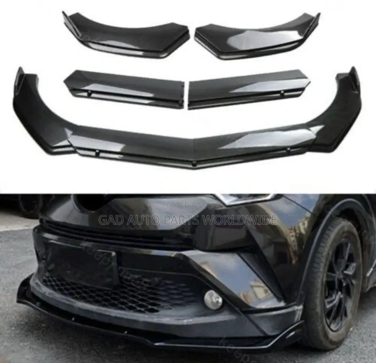 Universal Carbon/Glossy Black Bumper Lips All Cars