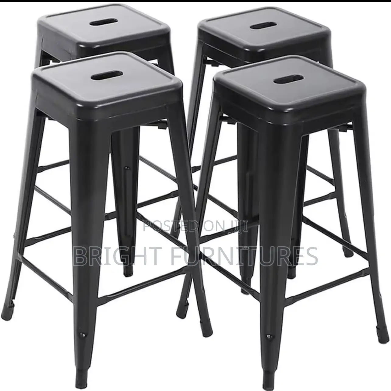 Modern Style Stackable Metal High Bar Stool