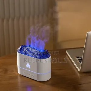 Colorful White Label Flame Design Mist Diffuser Humidifier