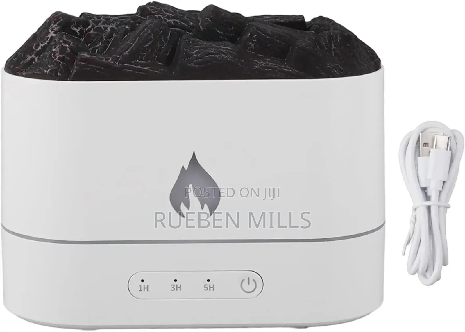 Elegant White Label Fire Flame Fine Mist Diffuser Humidifier
