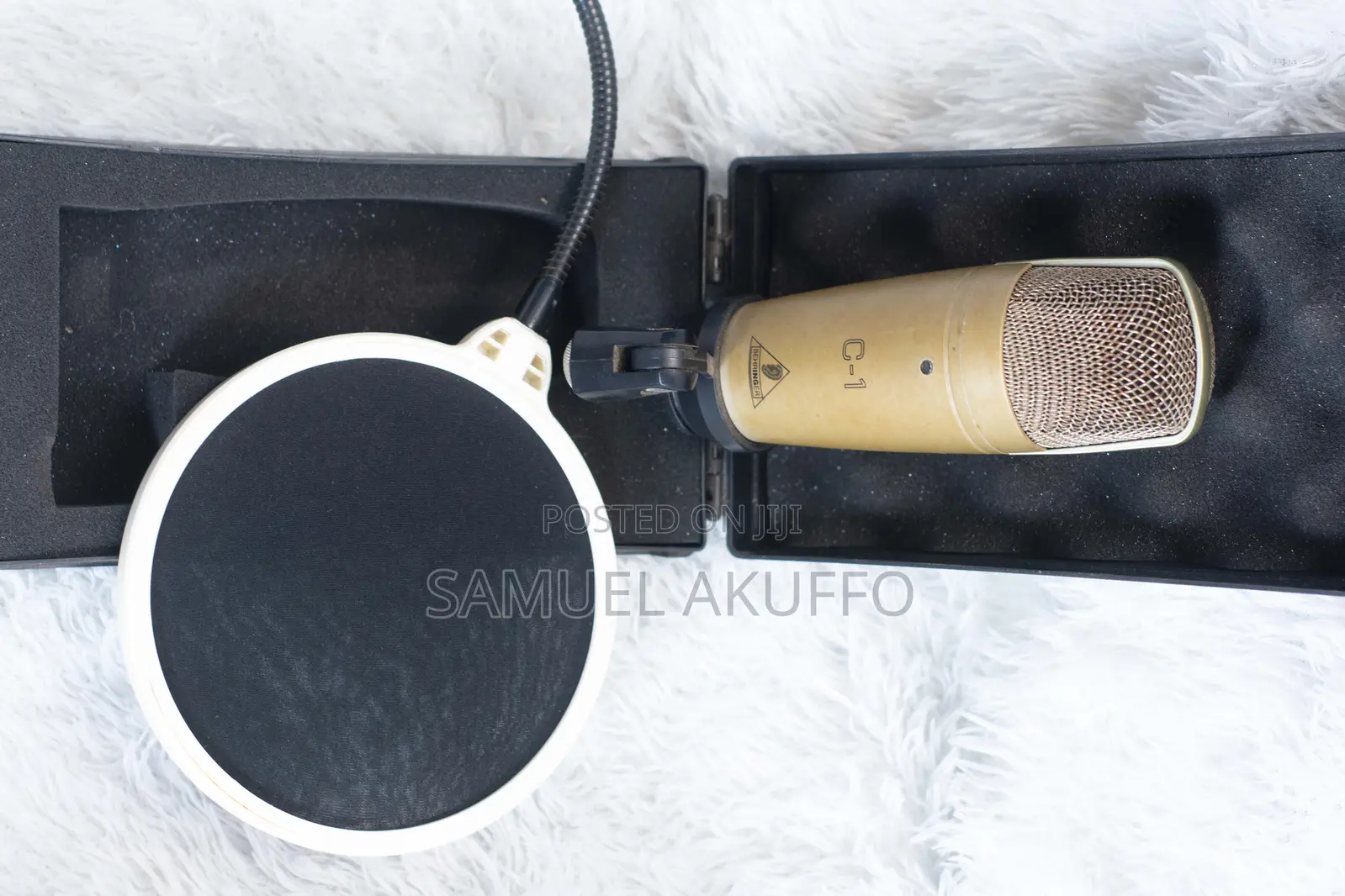 Used Behringer C-1 Microphone and Pop Filter for Sale