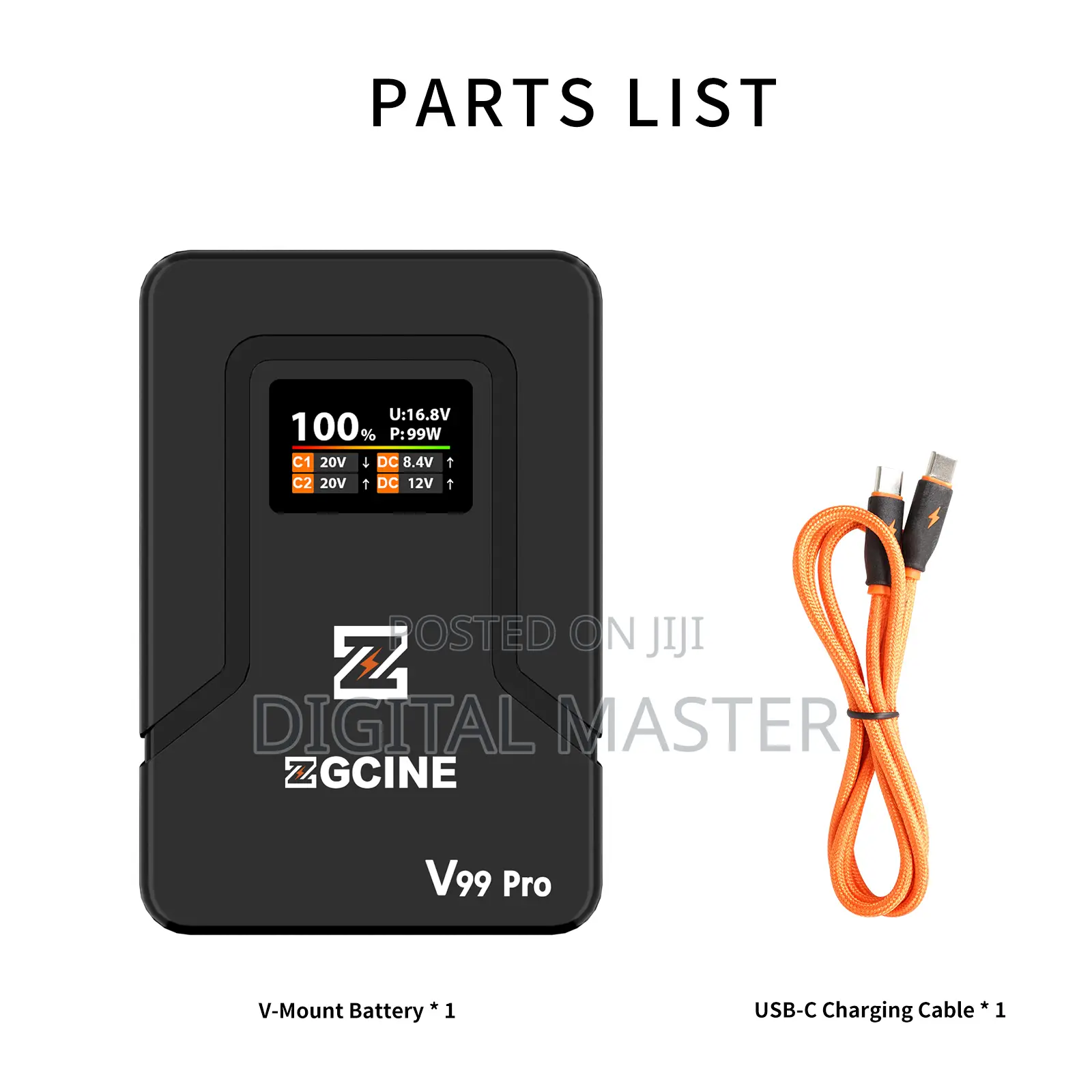 Zg-V99pro v-Mount Battery Upgraded With PD100W