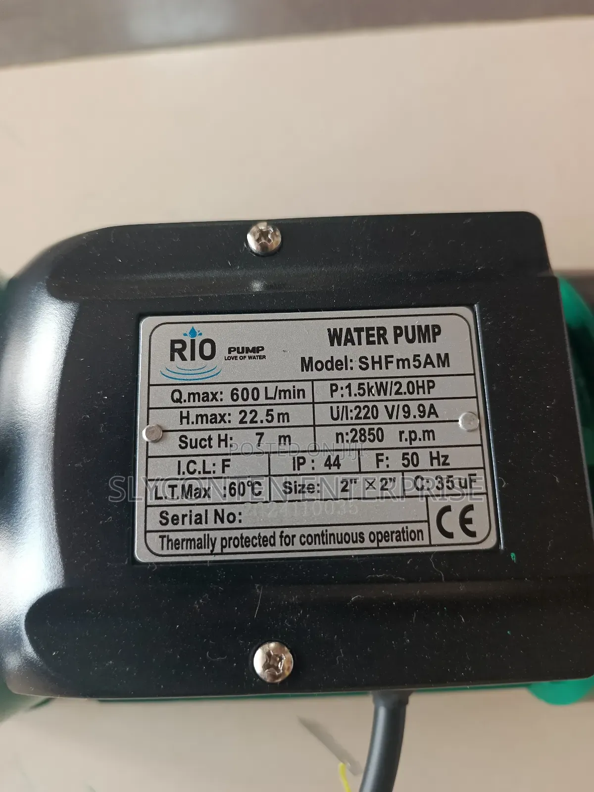 2hp Electric Water Pump With 2" In