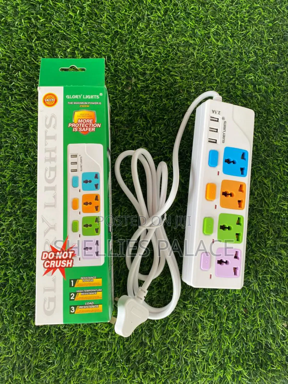4uk Plug With 3usb Universal 3m Power Way Extension Cord