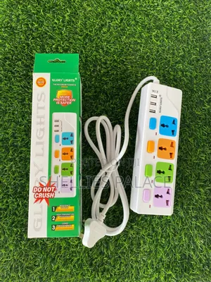 4uk Plug With 3usb Universal 3m Power Way Extension Cord