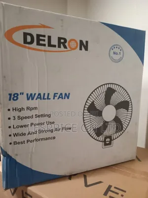 Delron 18" Wall Fan- Perfect for Any Room