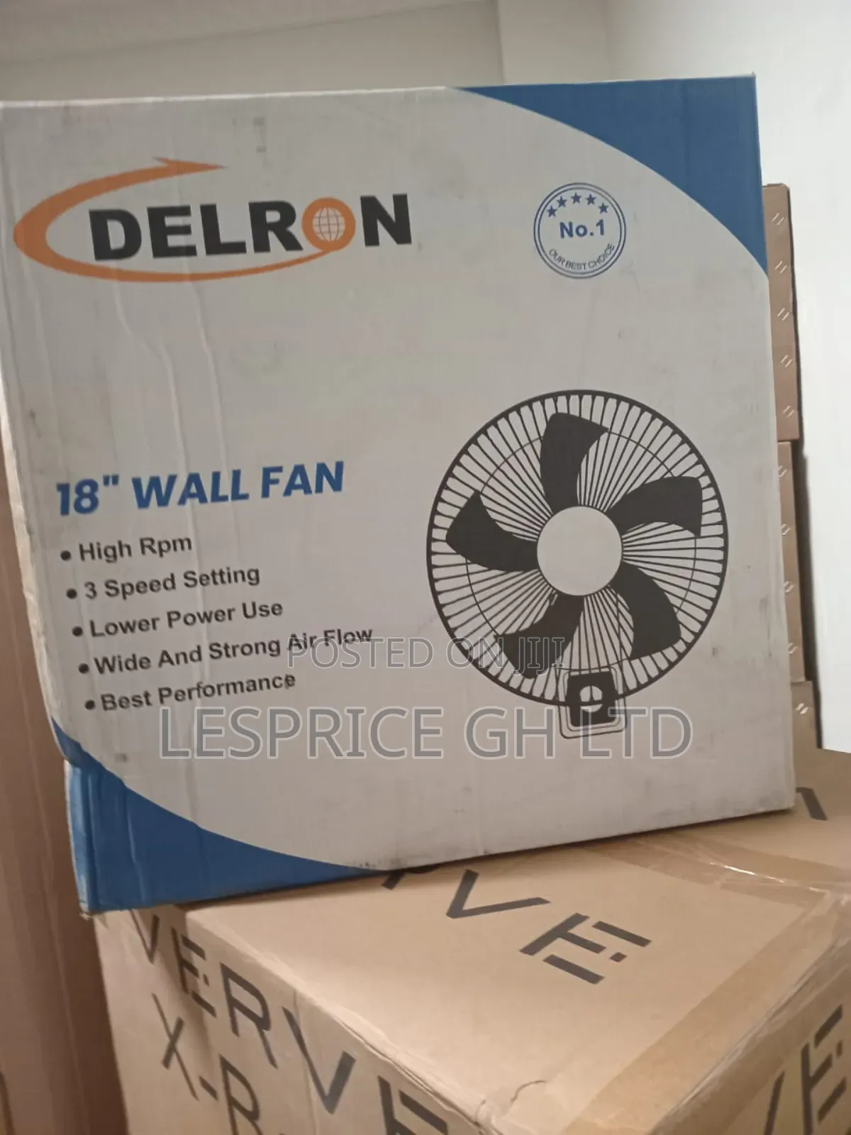Delron 18" Wall Fan: Strong Wind Low Noise