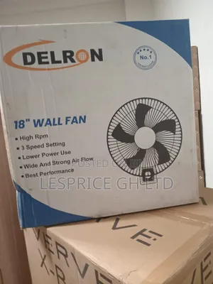 Delron 18" Wall Fan: Strong Wind Low Noise