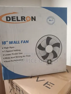 Delron 18" Wall Fan: Stay Cool Always!