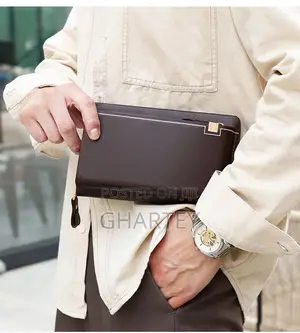 Fashion Men’S Wallet, Long Purse Leather Clutch