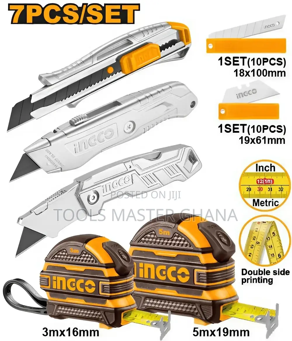 Measuring Tape And Utility Knife Set - Hmk23036