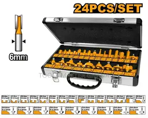 24 Pcs Router Bits Set - Akrt24061