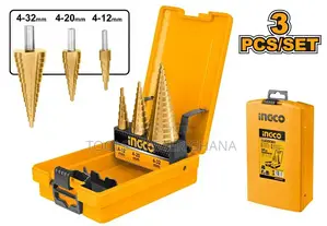 3 Pcs Step Drill Bit Set - Aksds0301