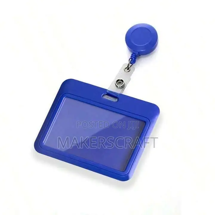 ID Card Holder With Retractable Clips