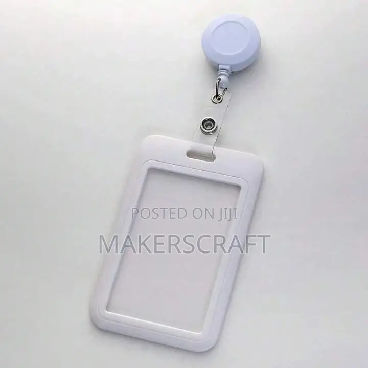 ID Card Holder With Retractable Clips