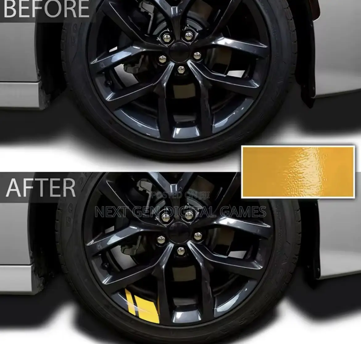 6pieces Reflective Car Wheel Sticker