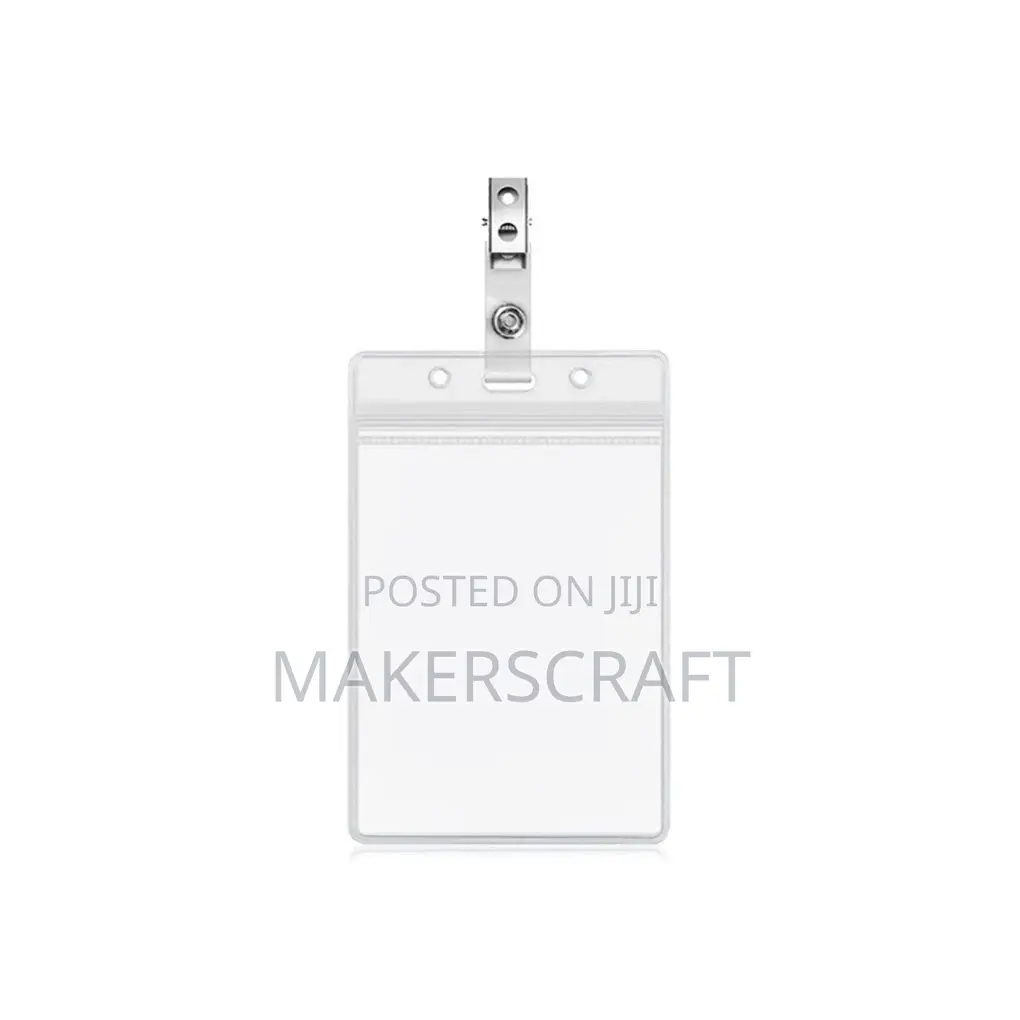 Transparent Id Card Holder (Pouch) With Clip