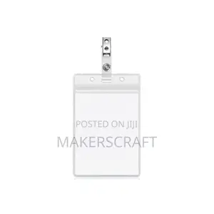 Transparent Id Card Holder (Pouch) With Clip