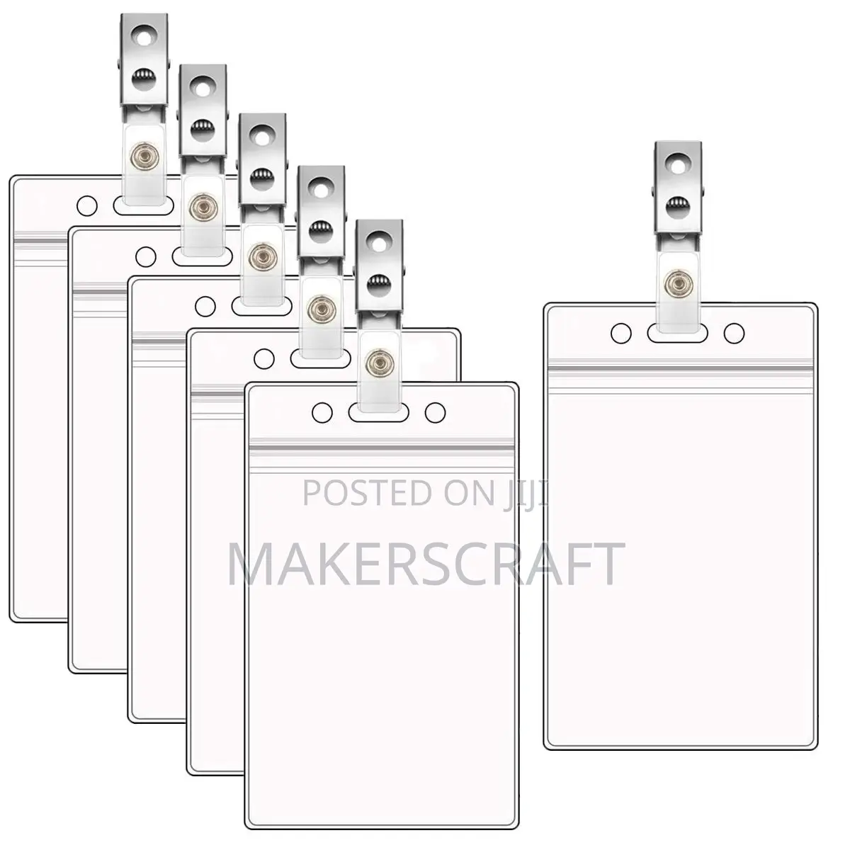 Transparent Id Card Holder (Pouch) With Clip