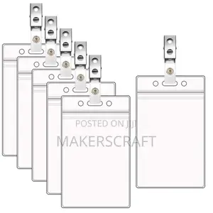 Transparent Id Card Holder (Pouch) With Clip