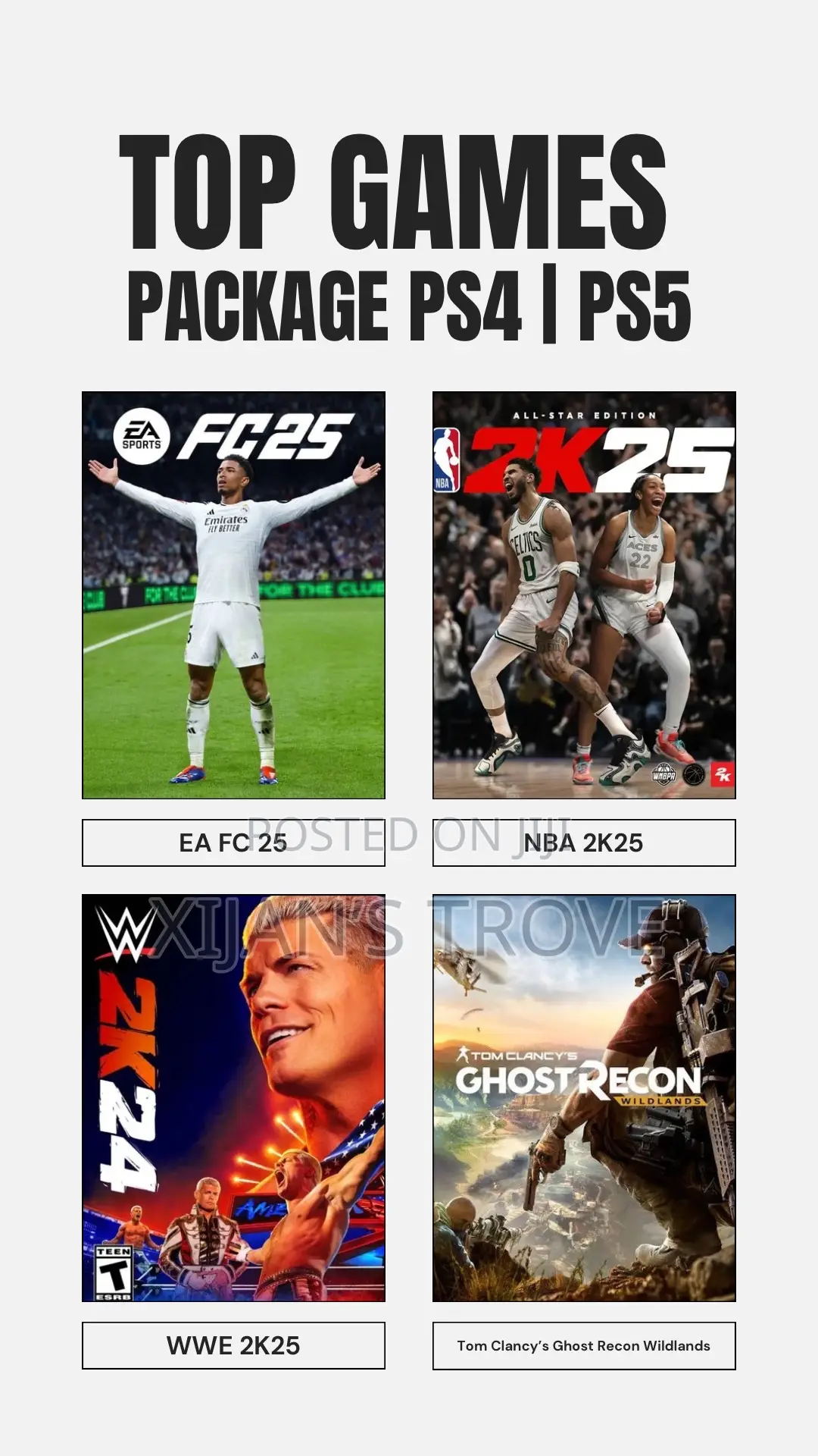 EA FC 25, NBA 2K25, WWE 2K25 and Tom Clancy Offline Package