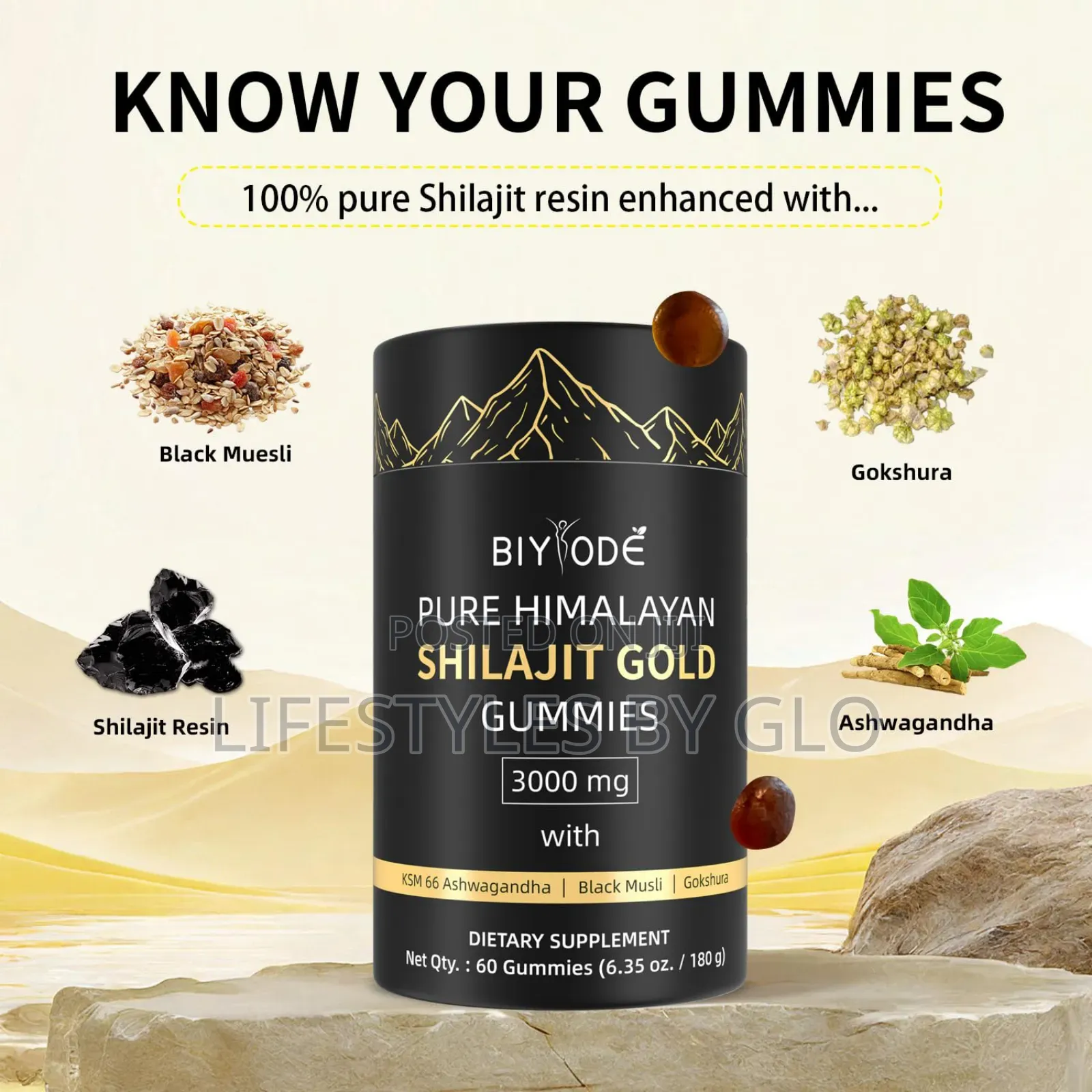 Pure Shilajit Himalayan Gummies With Ashwagandha Gaulshura