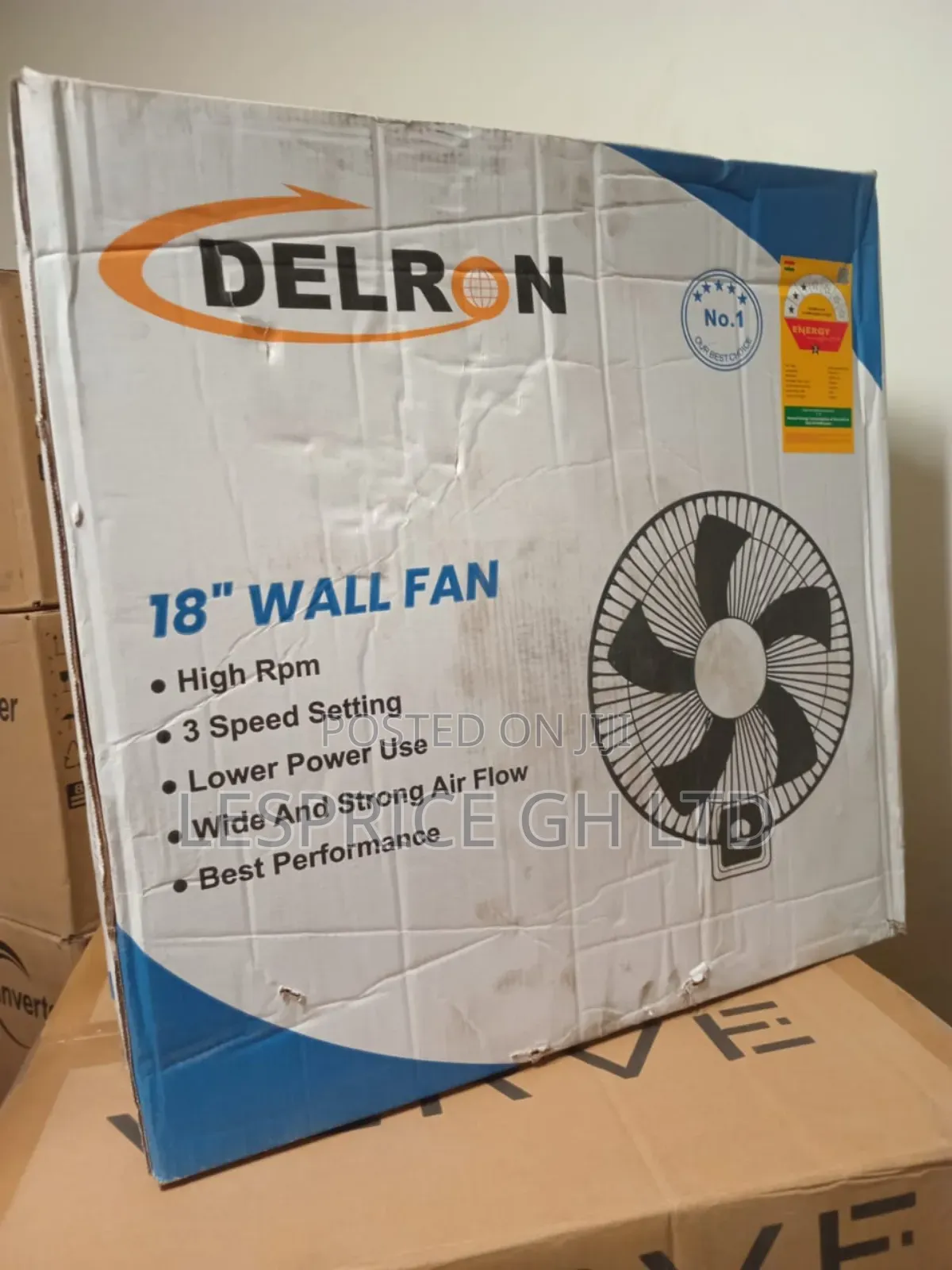 Perfect for Every Space: Delron Wall Fan- 18"