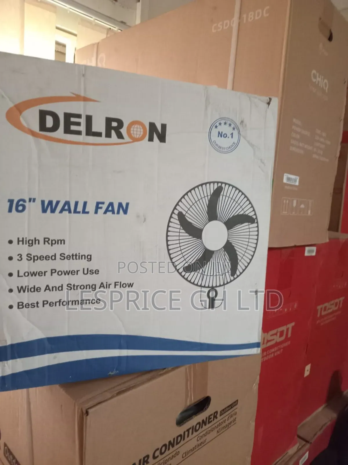 Delron 16" Fan: Powerful Quiet Operation