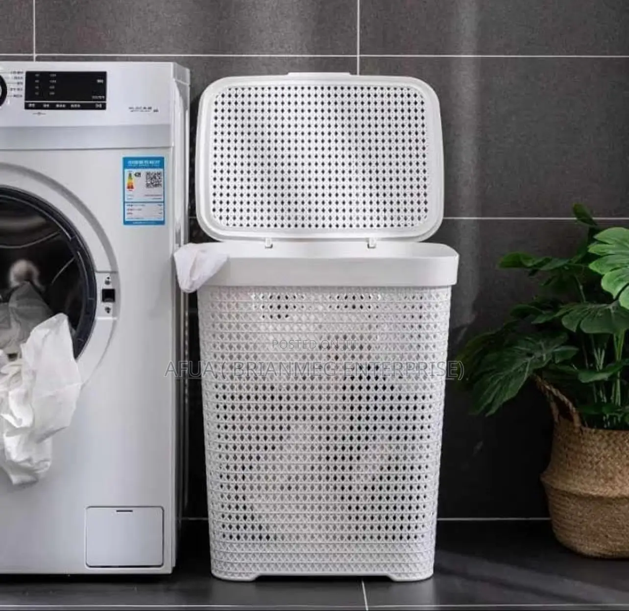 Laundry Basket—60lts (It Comes in White or Ash Color)