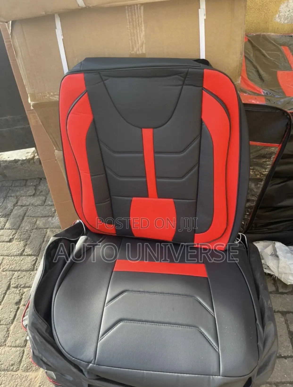 Nicely Designed Red and Black Car Seat Cover Available