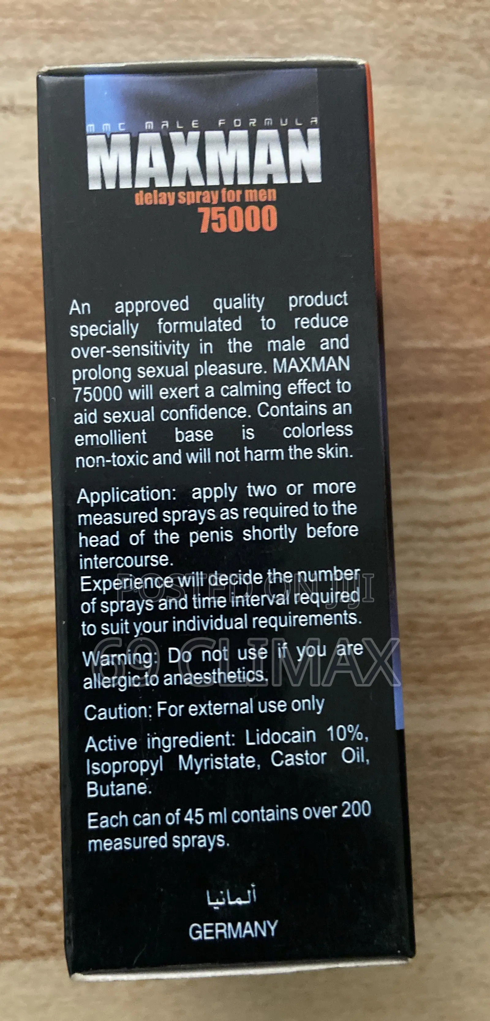 Maxman Delay Spray